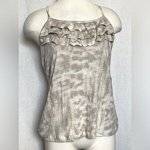 NWT Chaser linen jersey ruffle cami